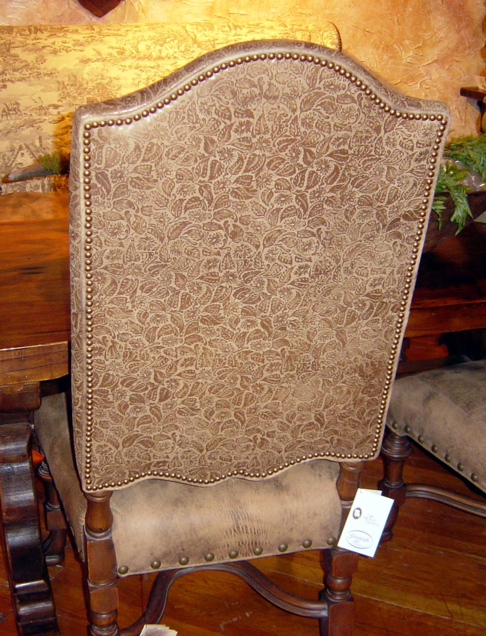 Townsend Leather's Expressions Cowhide Taupe Floreale