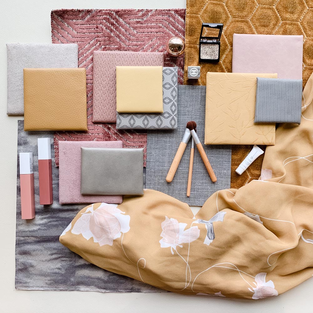 Townsend Leather's Make-up Golden Honey Mood Board