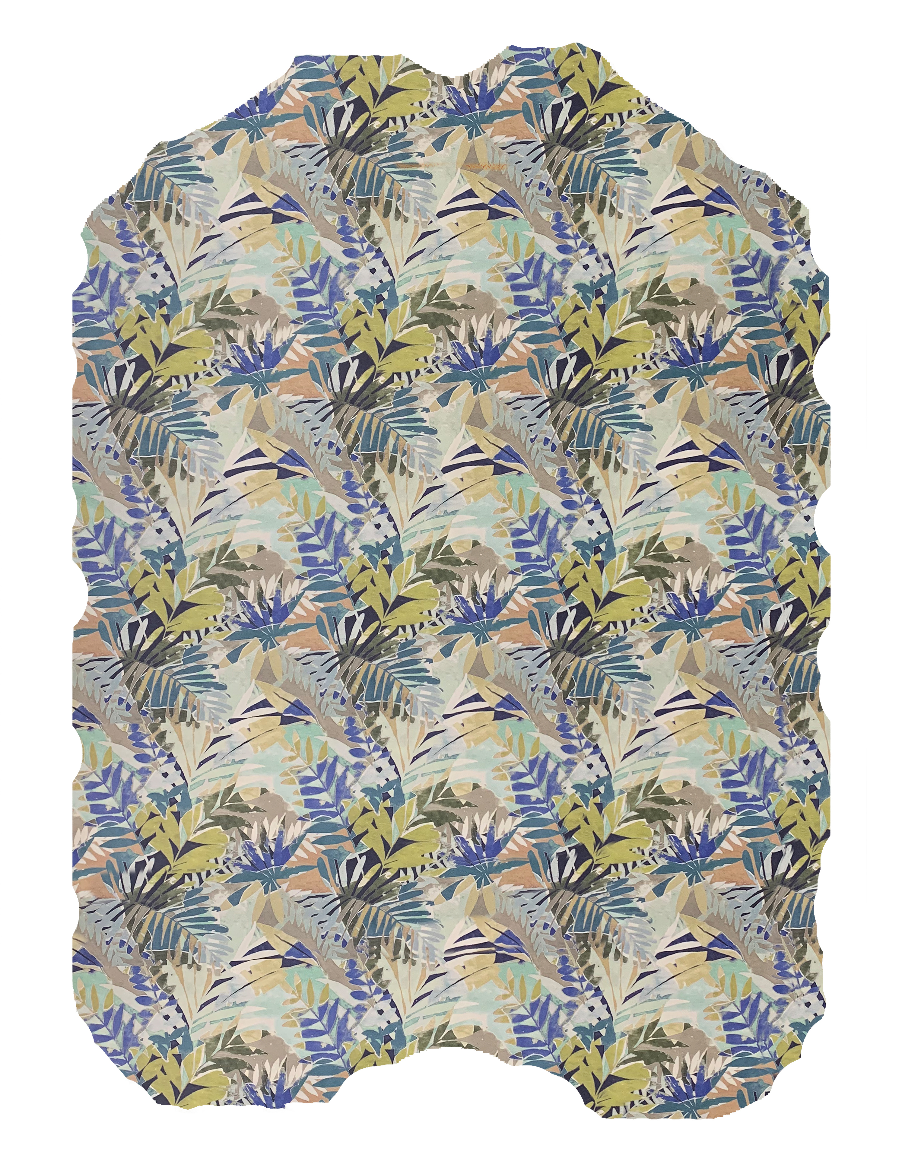 Digitally Printed Cowhide by Stacy Garcia® Tropical Foilage Coastal Bliss
