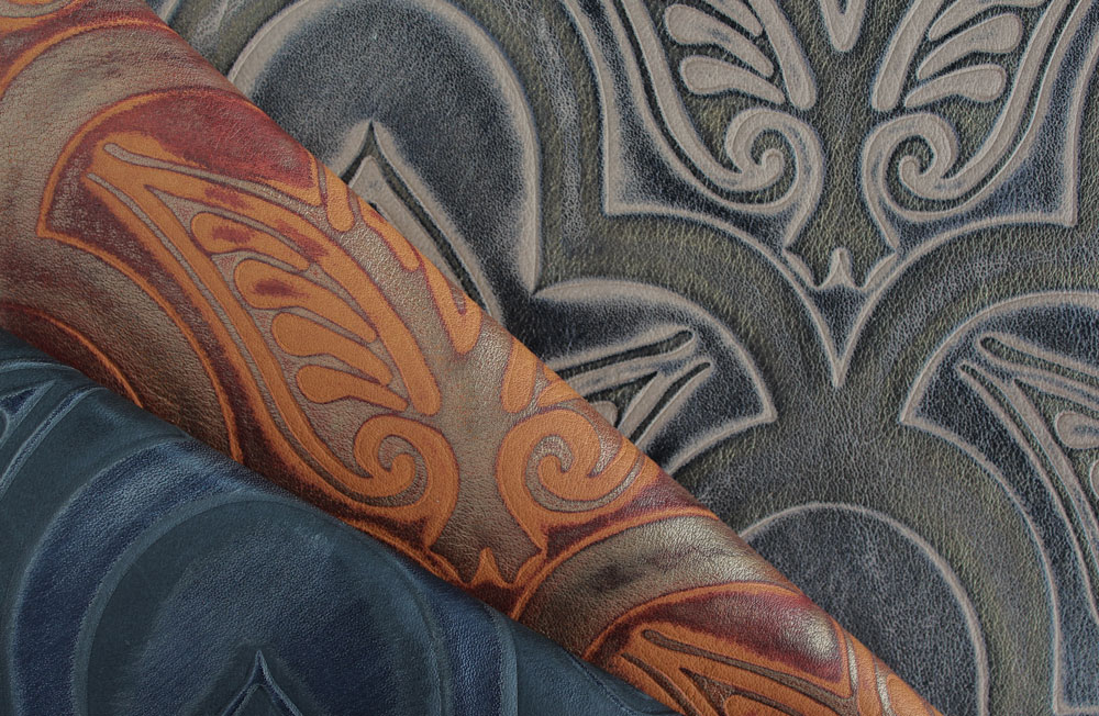 Townsend Leather's Aniline Gaufrage Cowhide Kasbah