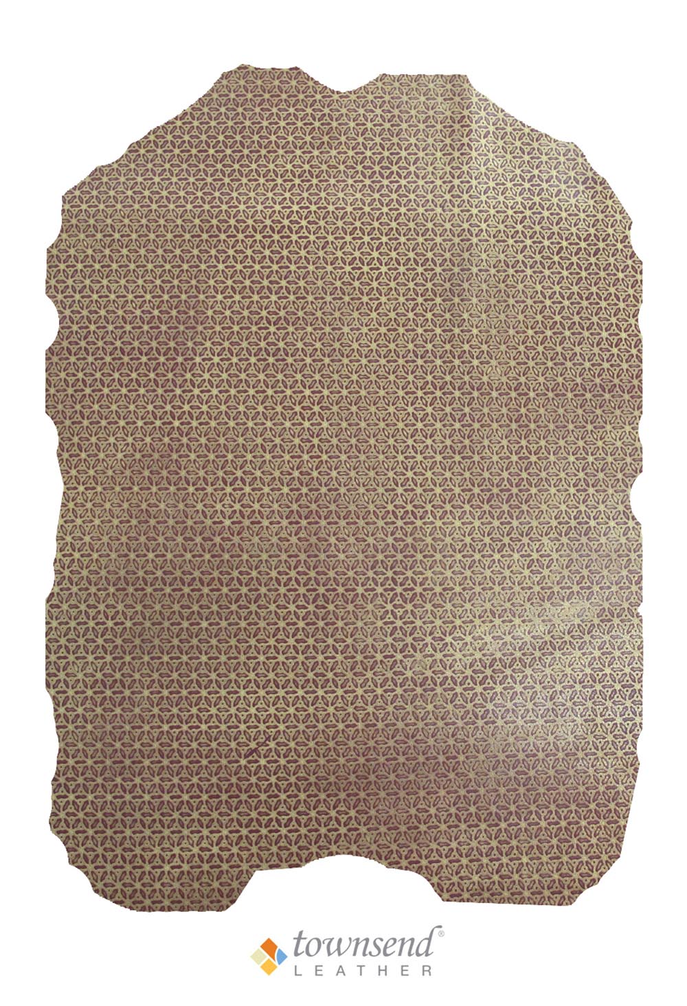 Townsend Leather's Aniline Gaufrage Cowhide Egyptian Sand Mosaic Center Cut