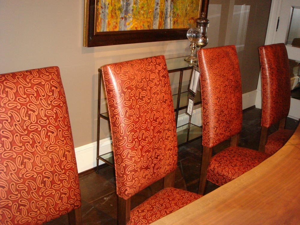 Townsend Leather's Gaufrage Brushed Metallic Cowhide Zanzibar Cinnamon Paisley