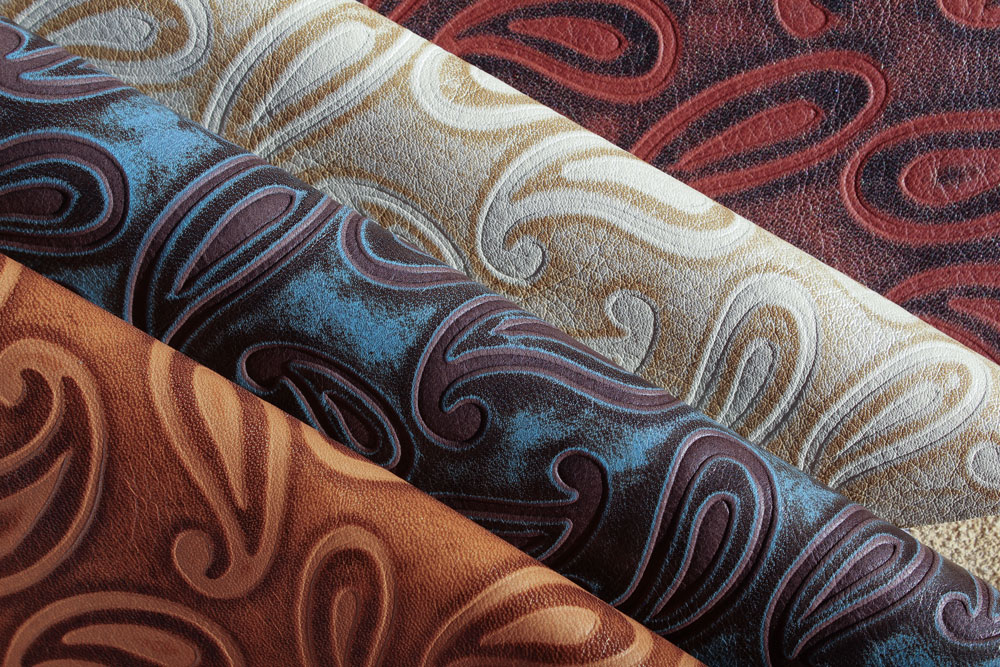 Townsend Leather's Gaufrage Brushed Metallic Cowhide Paisley