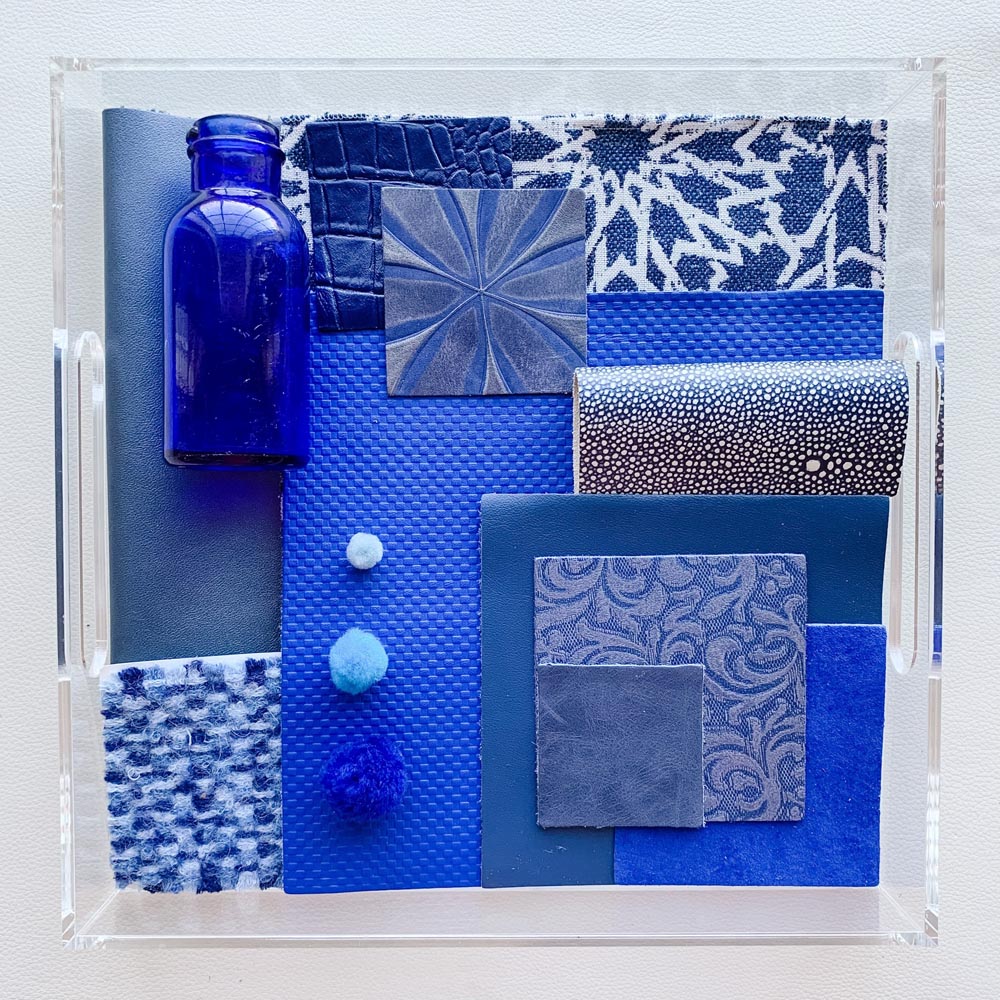 Townsend Leather's Cobalt Blue Mood Board