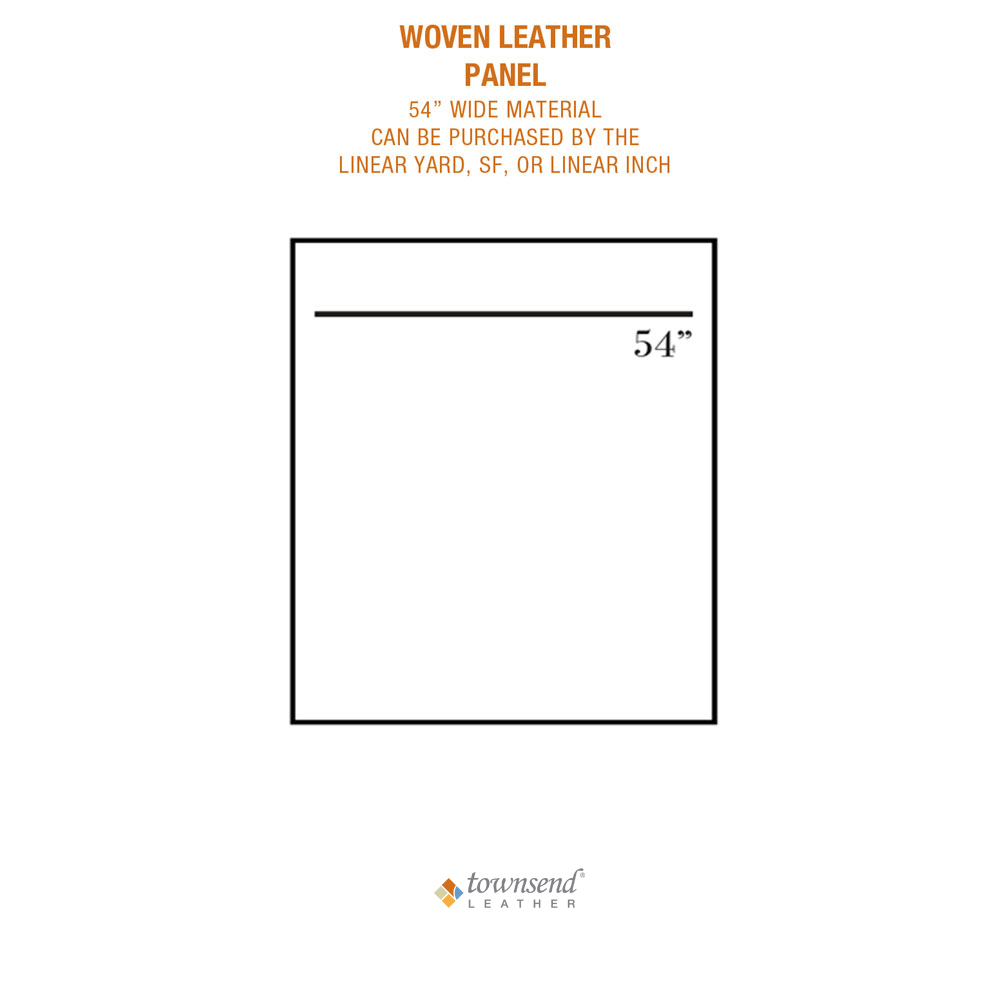 Townsend Leather's Average Hide Size: 54" Woven Leather Panel