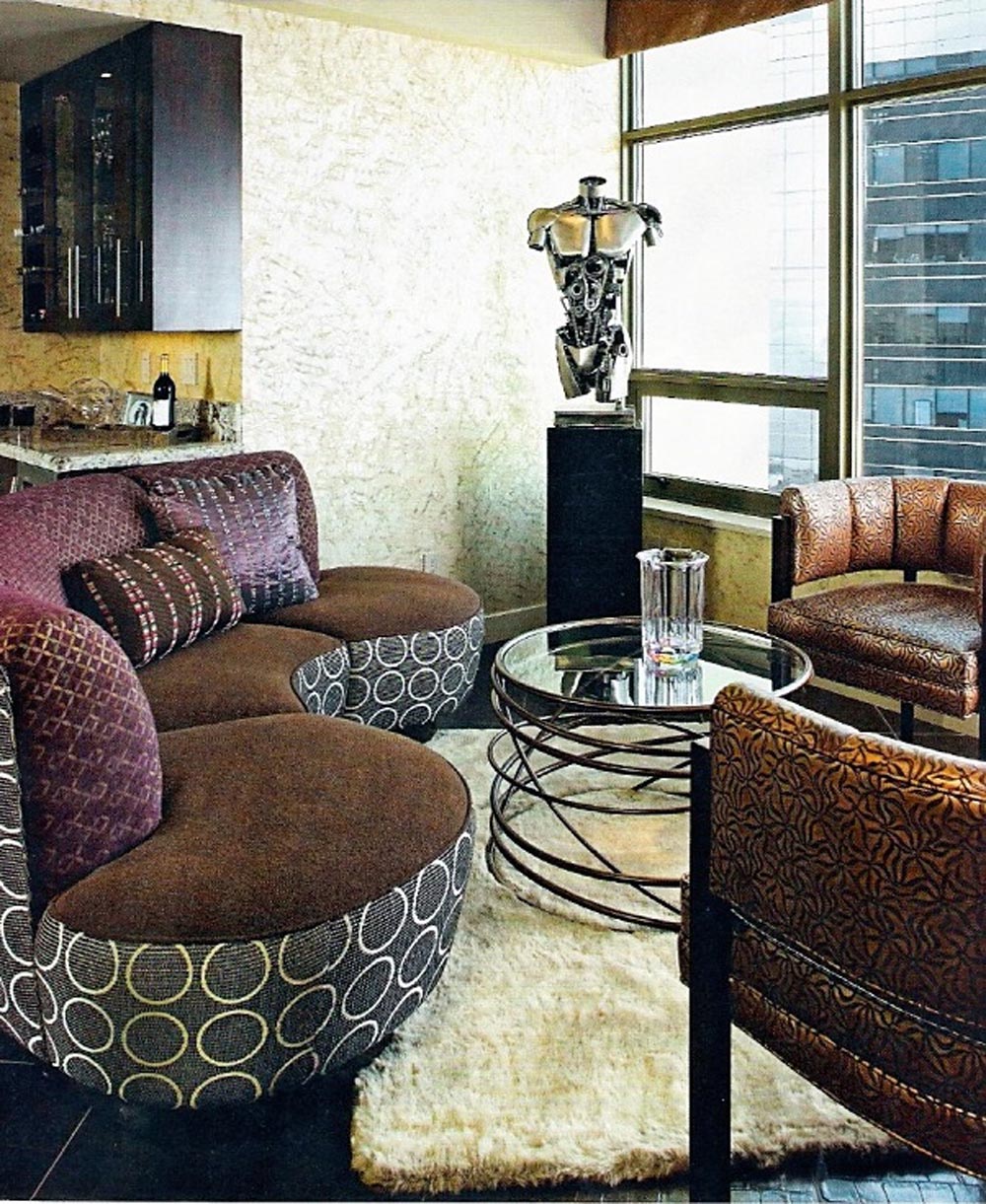 Townsend Leather's Milano Gaufrage Cowhide Custom Color Abstract Floral