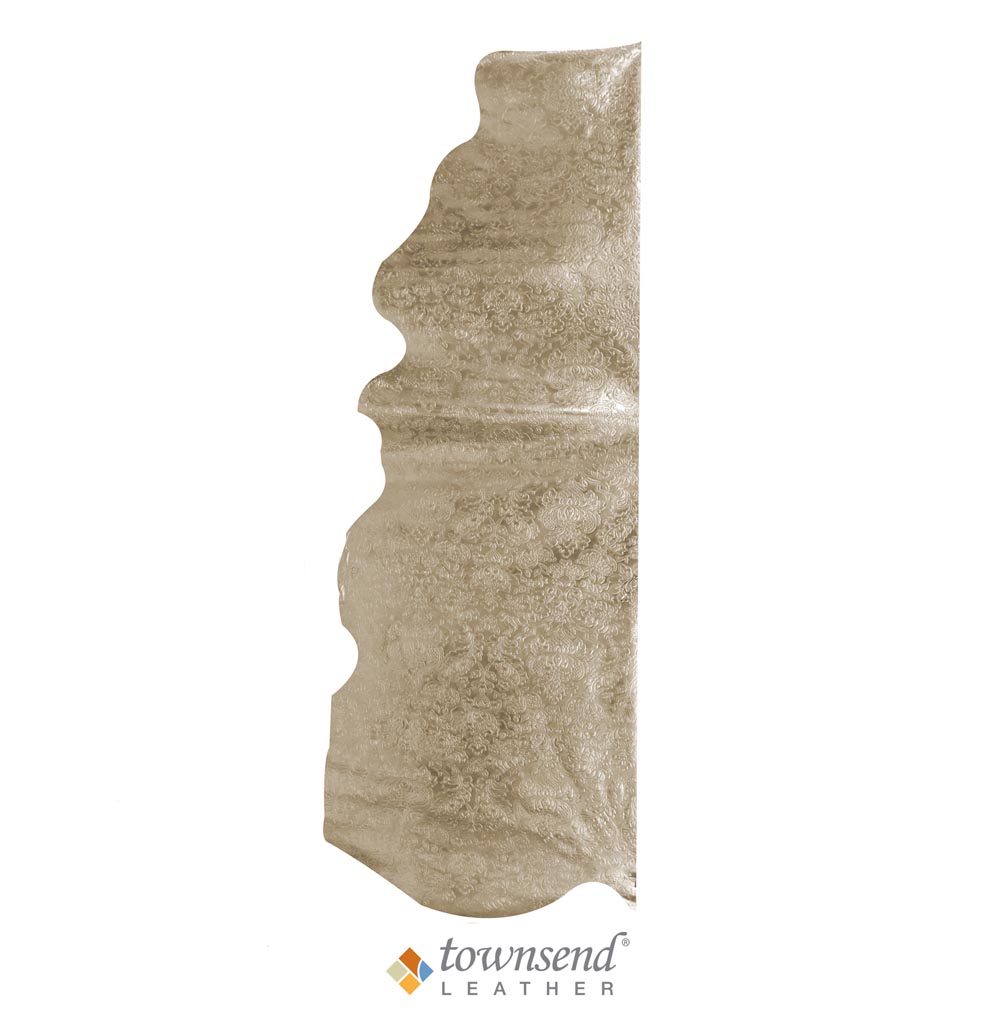 Townsend Leather's Fab Foils Embossed Cowhide Platinum La Scala Damask