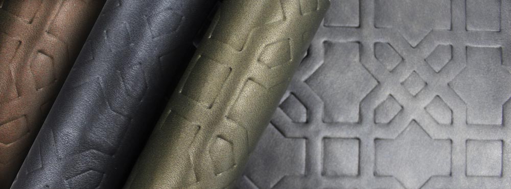 Townsend Leather's Lustrous Gem Embossed Cowhide Granada