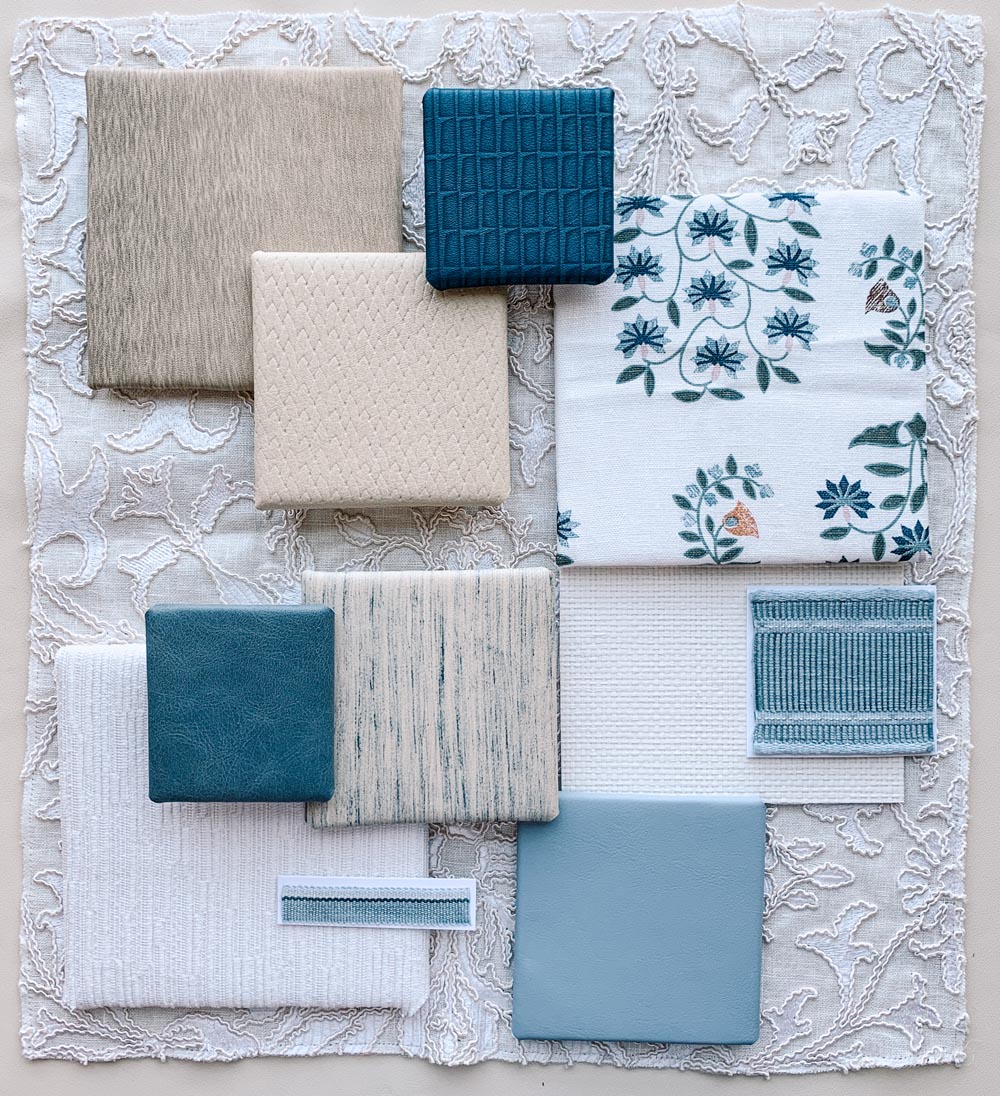 Townsend Leather's Baby Blue Mood Board